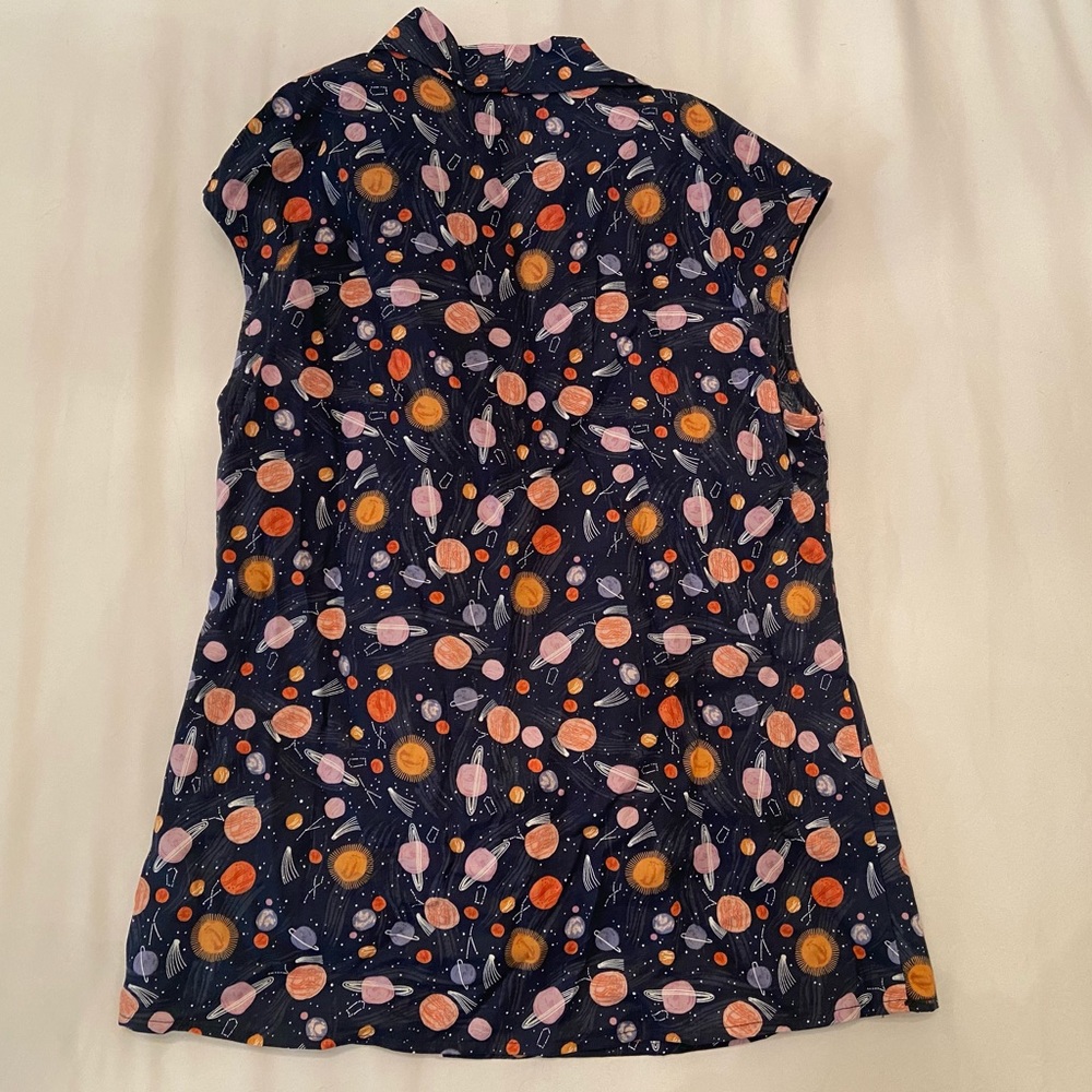 NWT ModCloth Always in Orbit Tie-Neck Top - Picture 4 of 8